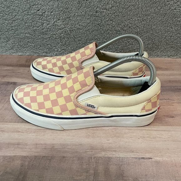 Checkerboard Low Top Vans Pink White Pattern Mens sz 6.5 Womens sz 8 SHIPS ASAP - Picture 3 of 8